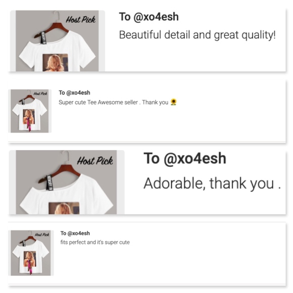 One Shoulder Hair Tie on Printed Tee Shirt - Picture 6 of 6